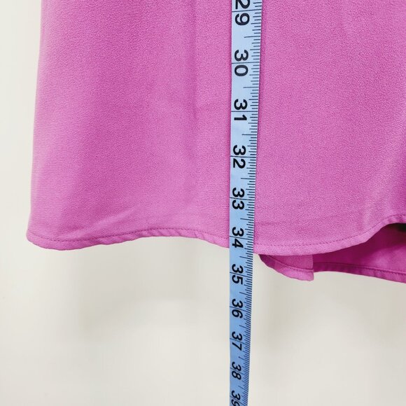 GB Mini Dress Womens Lace Yoke Sleeveless Medium Pink Polyester - Picture 10 of 12